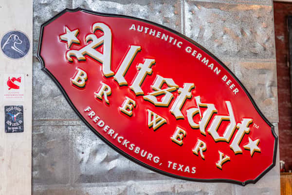 Close up of Altstad Brewer logo