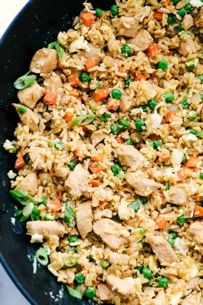Chicken Stir-Fry with Fried Rice