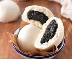 26. Steamed Black Sesame Buns 黑芝麻包