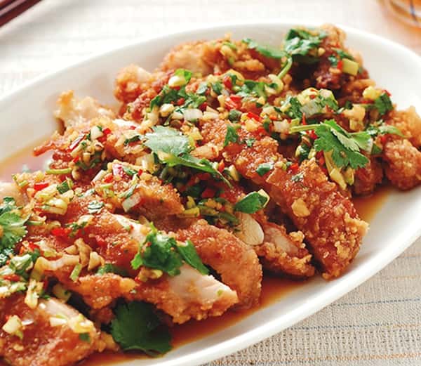 409. Spicy Chicken in Drizzled Sauce Lunchbox 椒麻雞盒飯