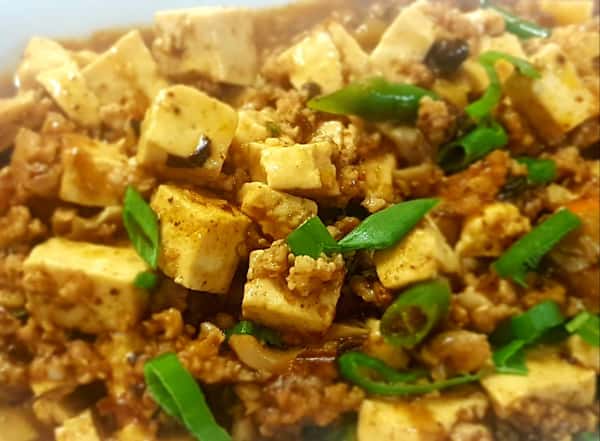 450. Soft Tofu in Mapo Sauce (Vegetarian) Lunchbox 麻婆豆腐(素)盒飯