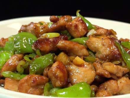 412. Chicken with Spicy Green Chilli LB 尖椒鸡丁盒饭