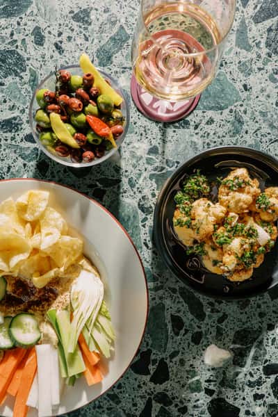 assortment of appetizers at bar genevieve