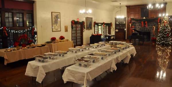 Arranged foods at catering hall