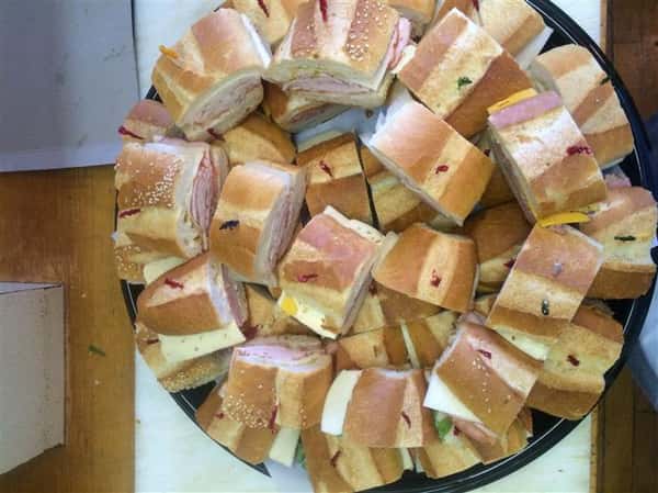 Sandwiches Stacked on each other in a specific manner