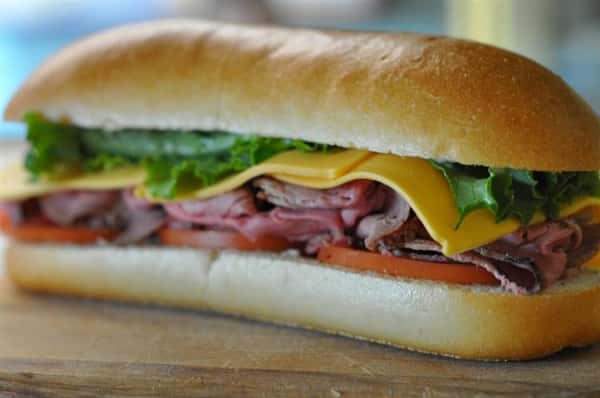 Ham, Cheese, Tomato, and lettuce Sub