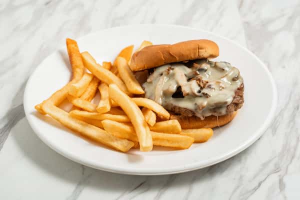 mushroom swiss burger