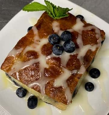 BLUEBERRY BREAD PUDDING