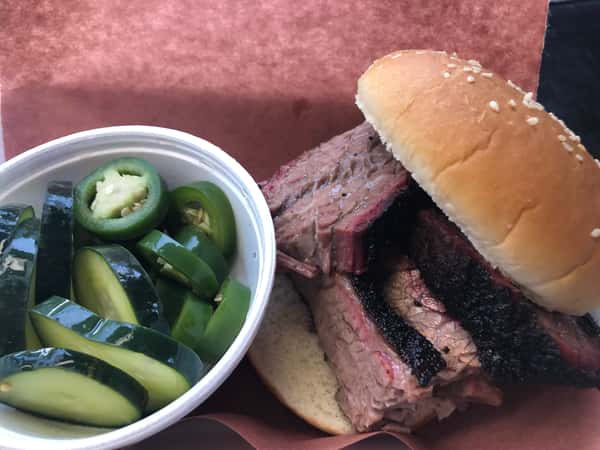 Brisket Sandwich and a Choice of Side
