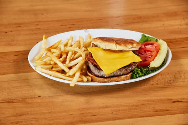 Bacon Cheeseburger With Fries