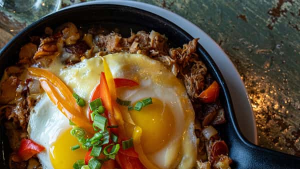 Red Eye Pulled Pork Hash