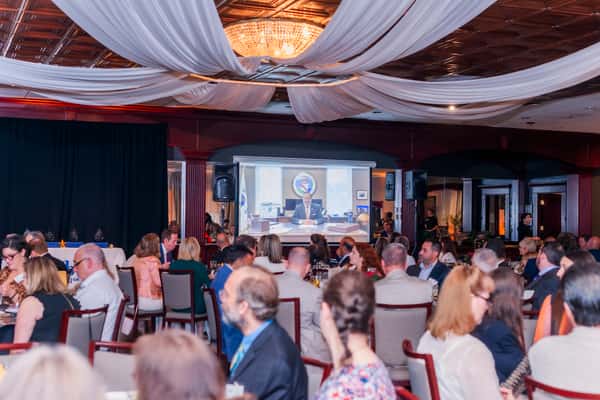 room of guests at event sitting