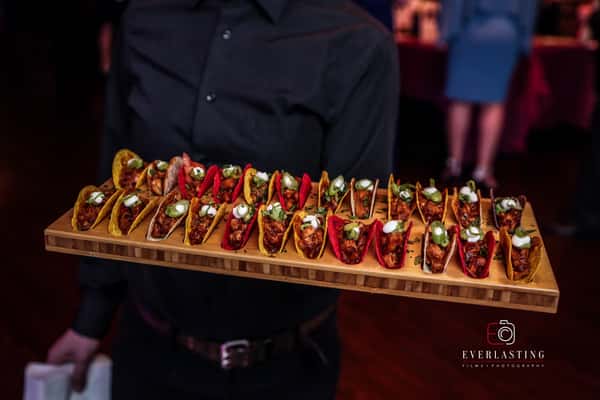 mini tacos on platter