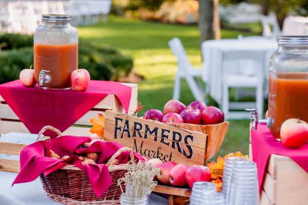 apple cider station outdoors