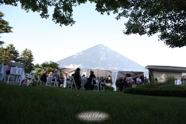 white tent and lawn