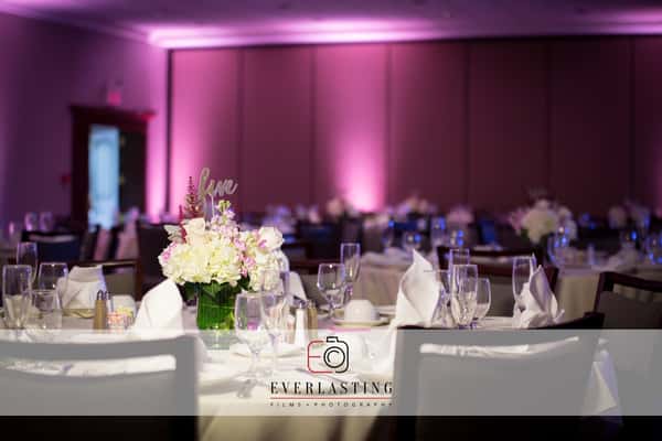 pink lighting in room