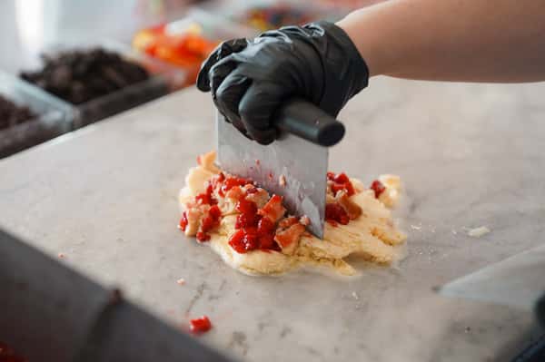 preparing dessert