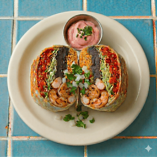 WW Tamarind-Glazed Grilled Shrimp Burrito