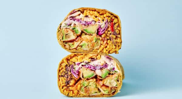 Vegan Fried Avocado Burrito