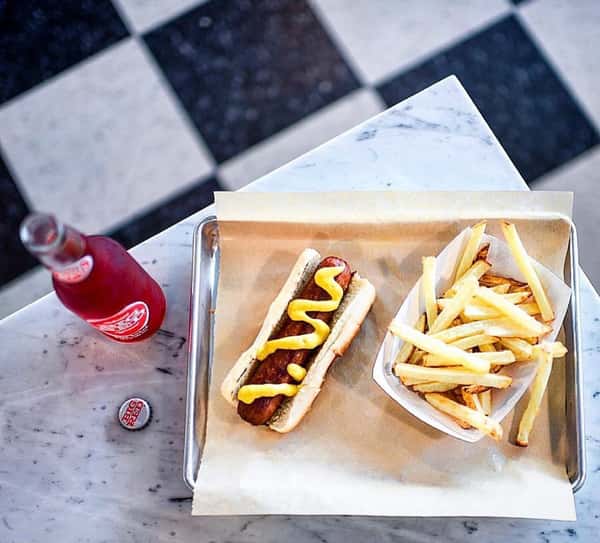 hotdog and fries