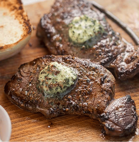 $25.00 10oz Grilled Steak Add Shrimp for $4.00