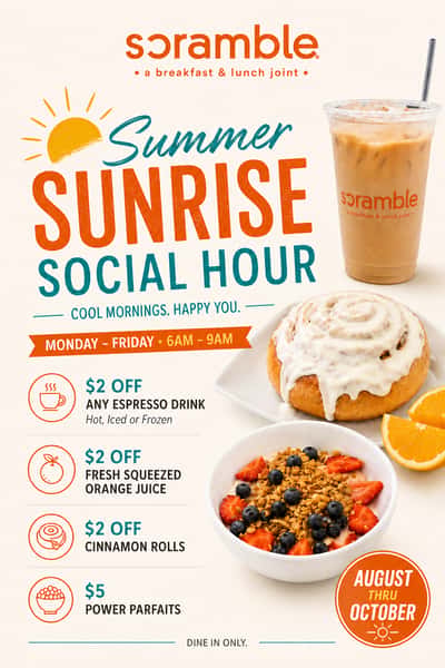 Scramble Sunrise Social Hour