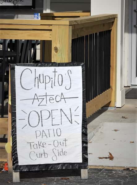 Chupito's Open sign