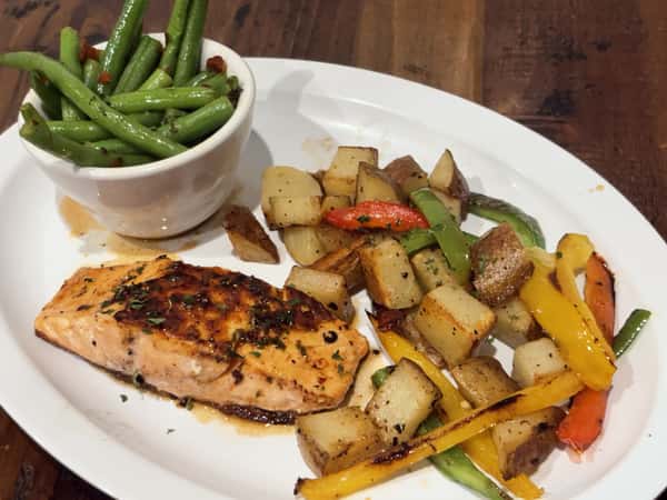 Honey Glazed Salmon with Potato Medley