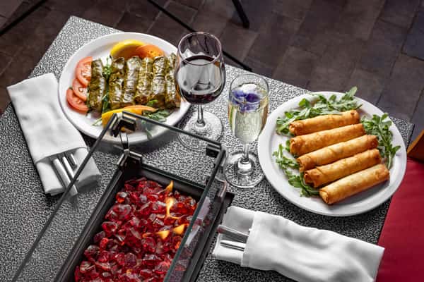wine and appetizers