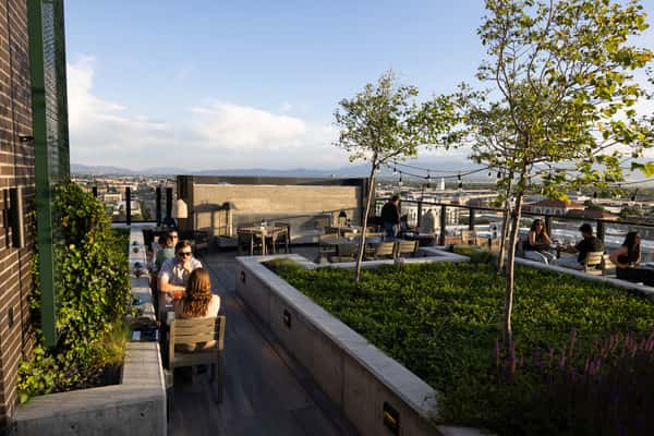 Outdoor rooftop in summer