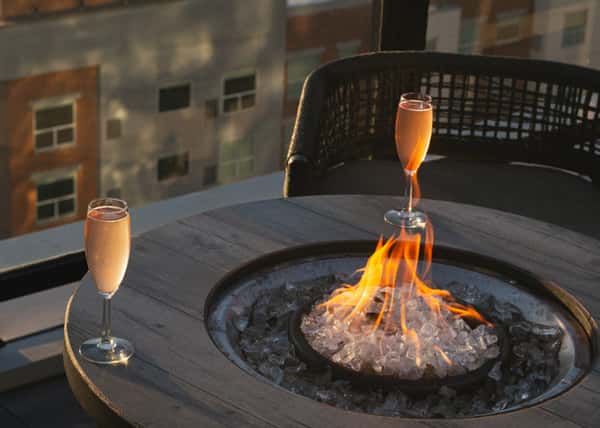 fire pits and champagne