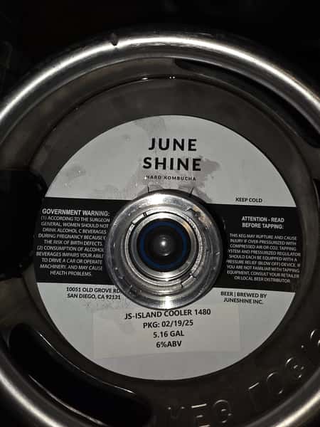 Island Cooler Hard Kombucha-JuneShine-6% Draft