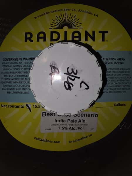 Best Case Scenario IPA- Radiant - 7.5% DRAFT