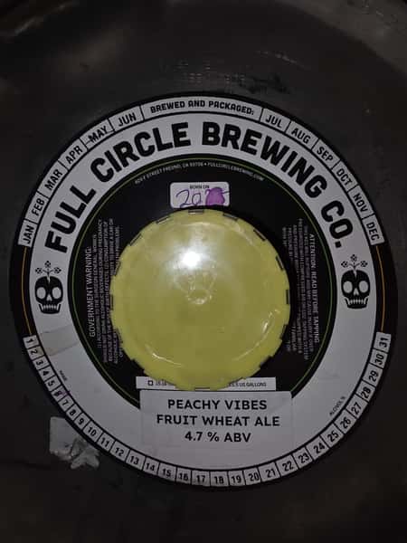 Peachy Vibes Wheat Ale- Full Circle Brewing Co.-4.7% DRAFT