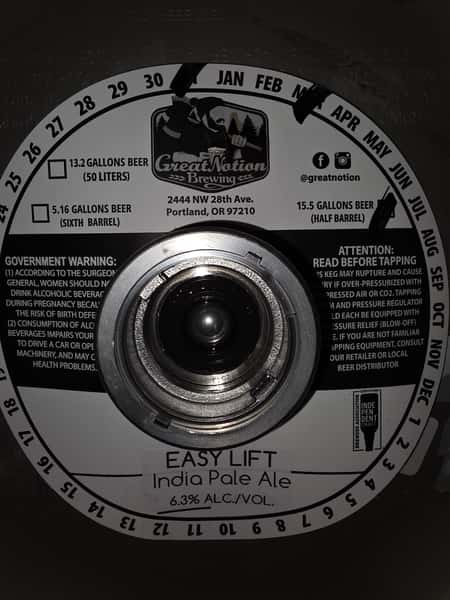 Easy Lift IPA-Great Notion-6.3% DRAFT