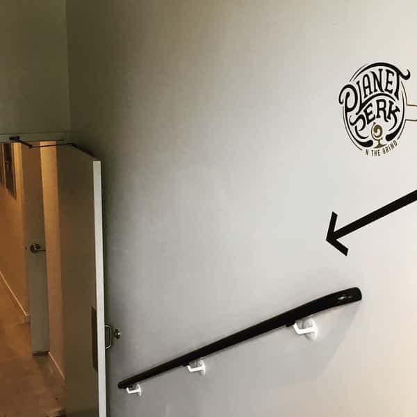 interior sign at the grind location