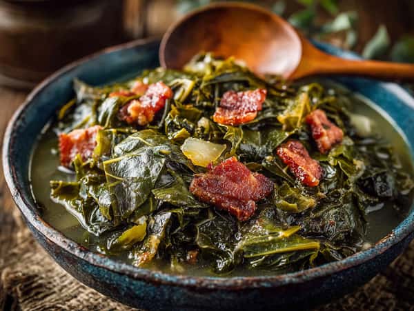 Bacon Braised Collard Greens