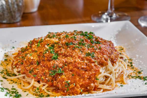 Pasta with lots of sauce