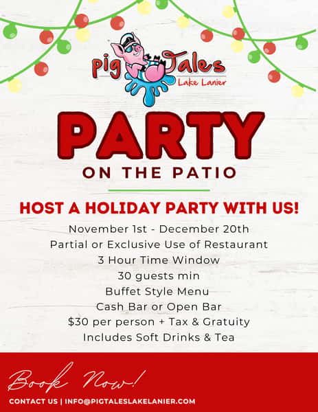 Pig Tails holiday flyer