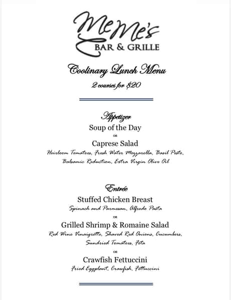 Lunch Menu