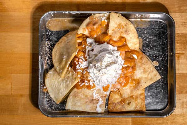 Peach Cobbler Nachos