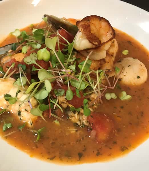 Spicy Tuscan Cacciucco* (Seafood Stew)