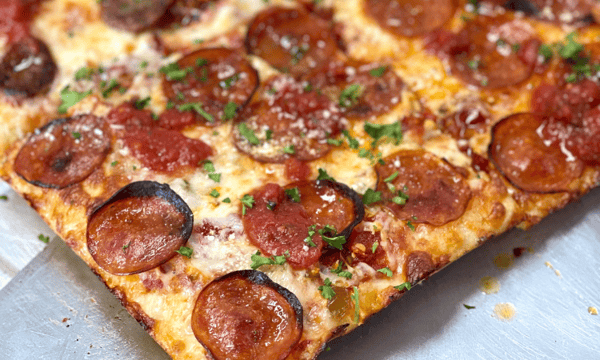 Spicy Pepperoni Square Pizza