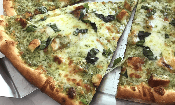 Pesto Chicken + Basil Pizza 18'