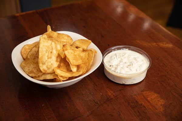 Homemade Chips and Onion Dip