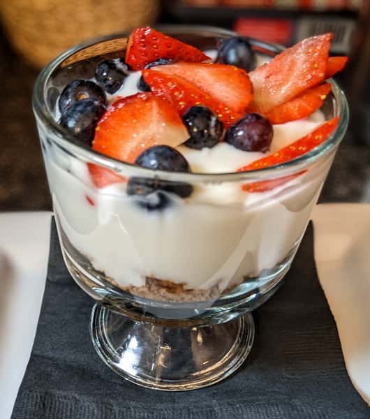 Cup of Vanilla Yogurt with Fresh Berries & Granola