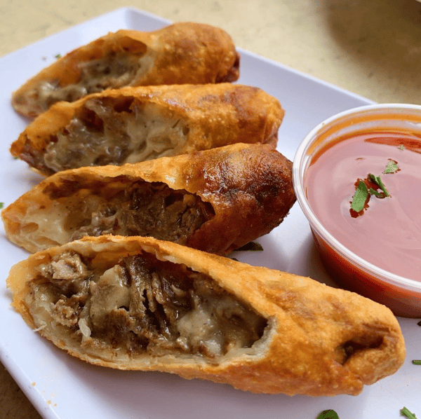 Cheese Steak Egg Rolls