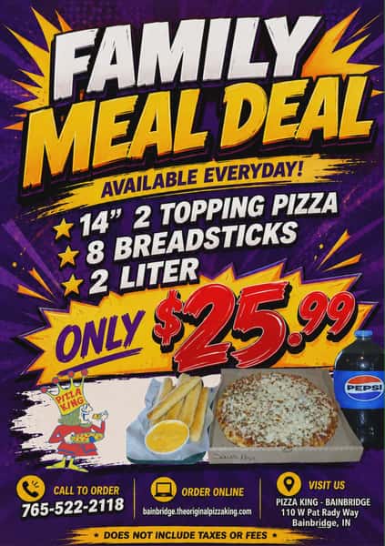 FAMILY MEAL DEAL - Available every day