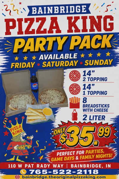 PARTY PACK (Available Friday, Saturday, Sunday)