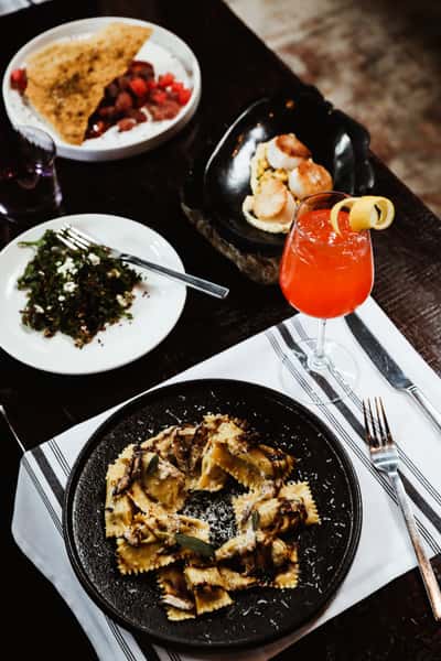 Italian entrees paired with cocktails
